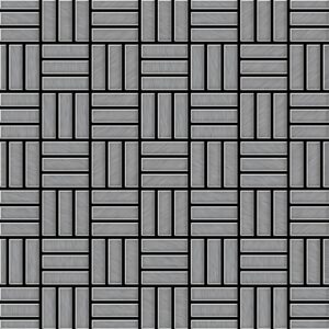 ALLOY Mosaik Fliese Massiv Metall Edelstahl Gebürstet Grau 1
