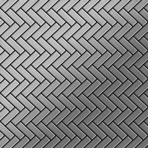 ALLOY Mosaik Fliese Massiv Metall Edelstahl Gebürstet Grau 1