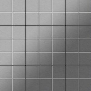 ALLOY Mosaik Fliese Massiv Metall Edelstahl Gebürstet Grau 1