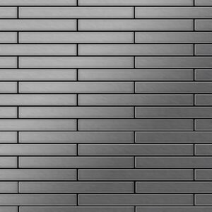 ALLOY Mosaik Fliese Massiv Metall Edelstahl Gebürstet Grau 1