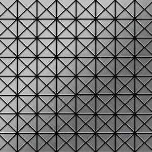 ALLOY Mosaik Fliese Massiv Metall Edelstahl Gebürstet Grau 1