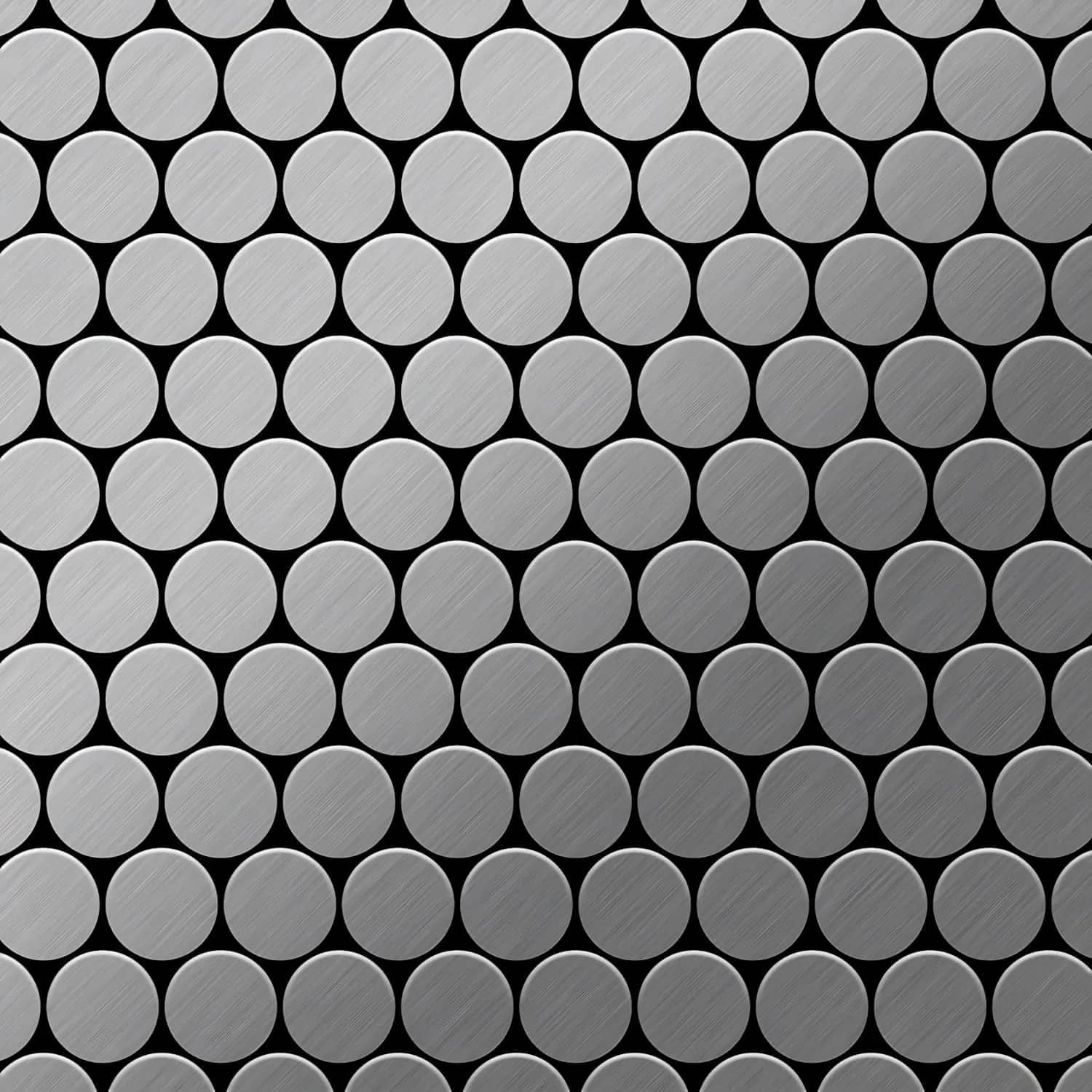 ALLOY Mosaik Fliese Massiv Metall Edelstahl Gebürstet Grau 1