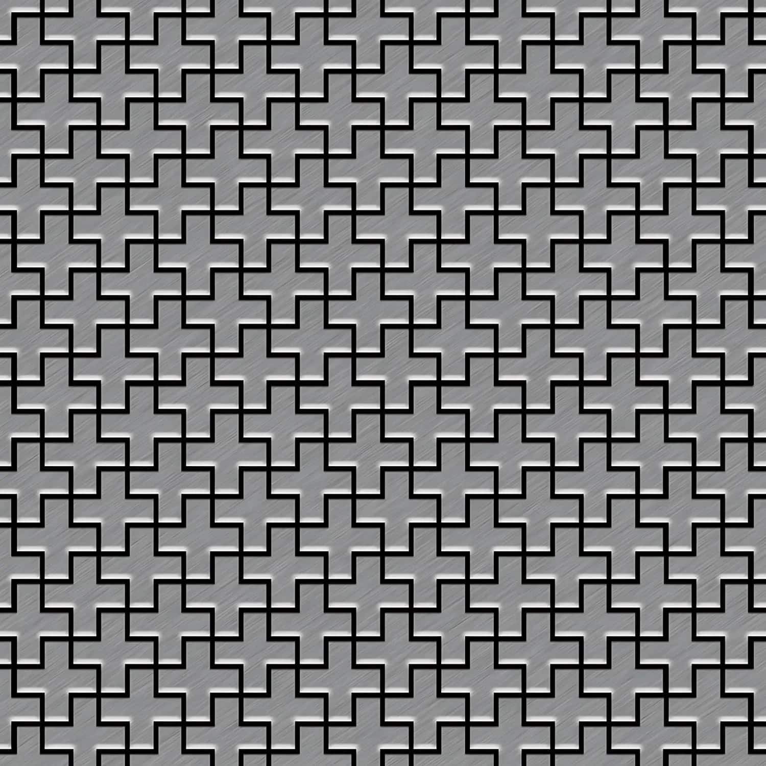 ALLOY Mosaik Fliese Massiv Metall Edelstahl Gebürstet Grau 1