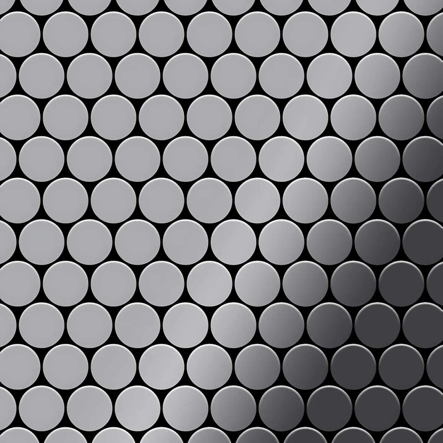 ALLOY Mosaik Fliese Massiv Metall Edelstahl Hochglanz Grau 1