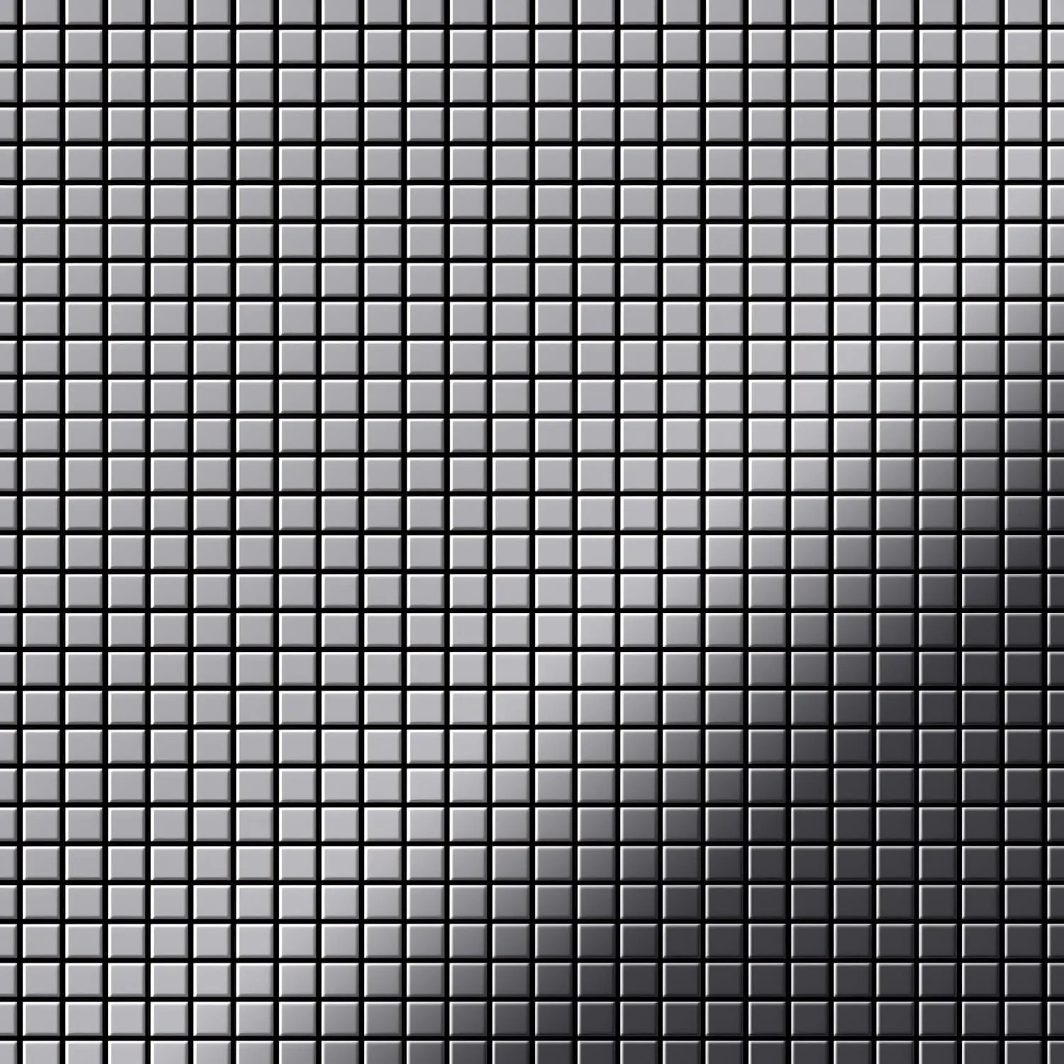 ALLOY Mosaik Fliese Massiv Metall Edelstahl Hochglanz Grau 1