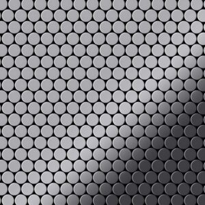 ALLOY Mosaik Fliese Massiv Metall Edelstahl Hochglanz Grau 1