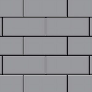 ALLOY Mosaik Fliese Massiv Metall Edelstahl Hochglanz Grau 1