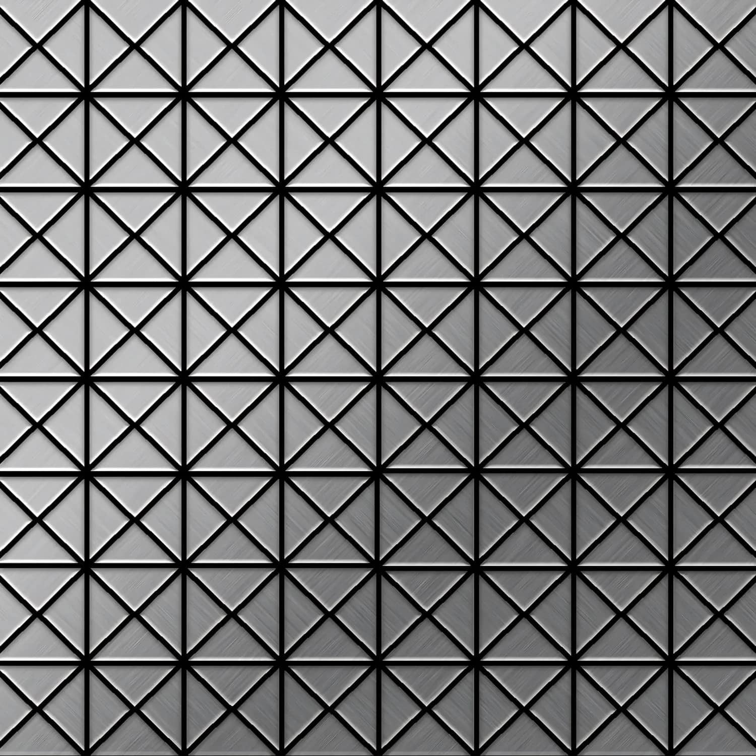 ALLOY Mosaik Fliese Massiv Metall Edelstahl Marine Gebürstet Grau 1