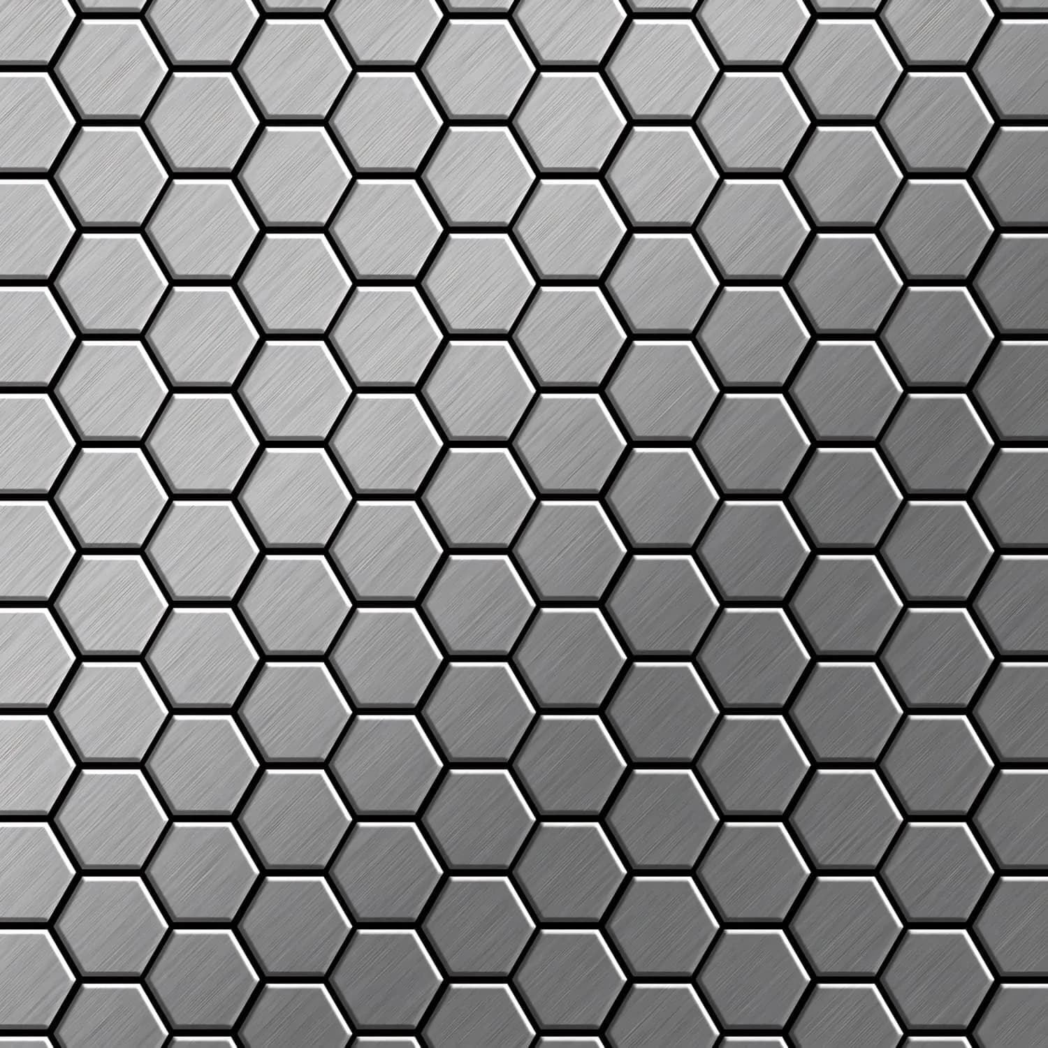 ALLOY Mosaik Fliese Massiv Metall Edelstahl Marine Gebürstet Grau 1
