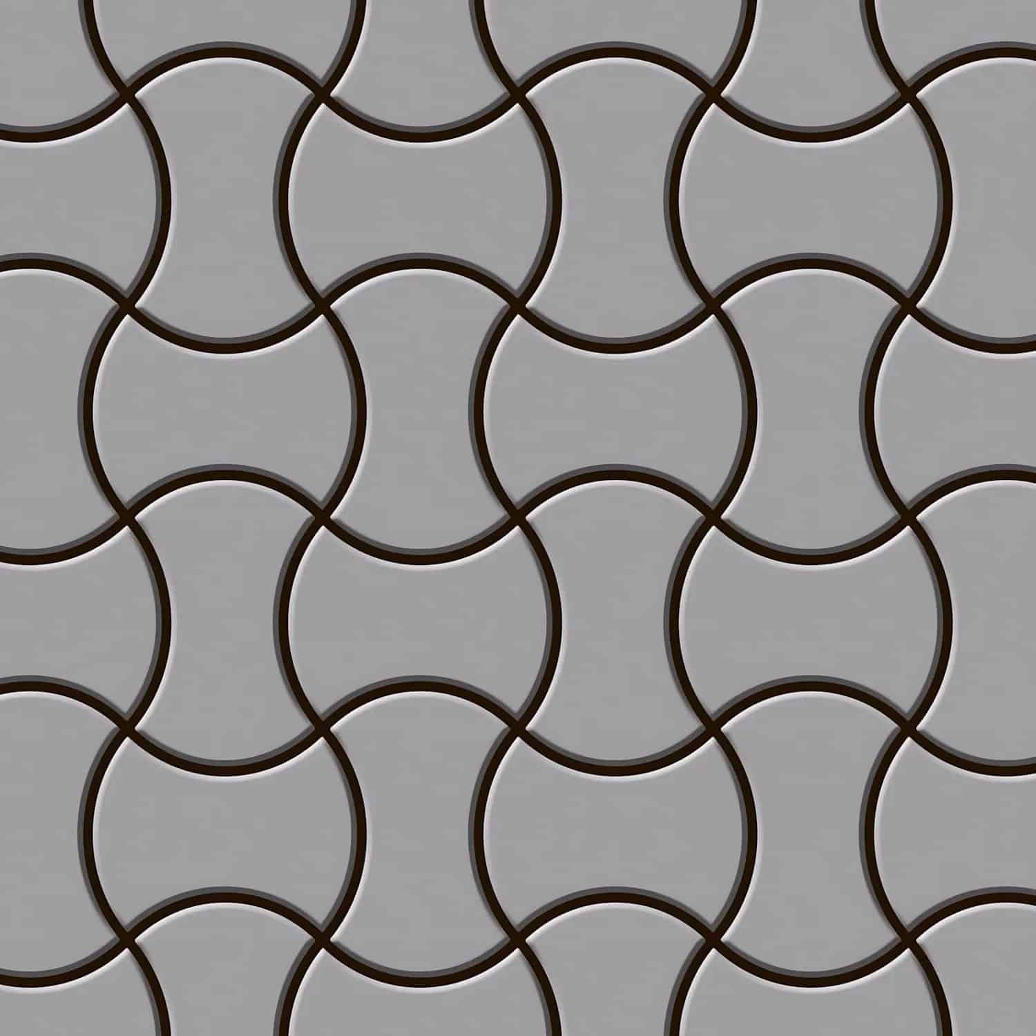 ALLOY Mosaik Fliese Massiv Metall Edelstahl Marine Gebürstet Grau 1