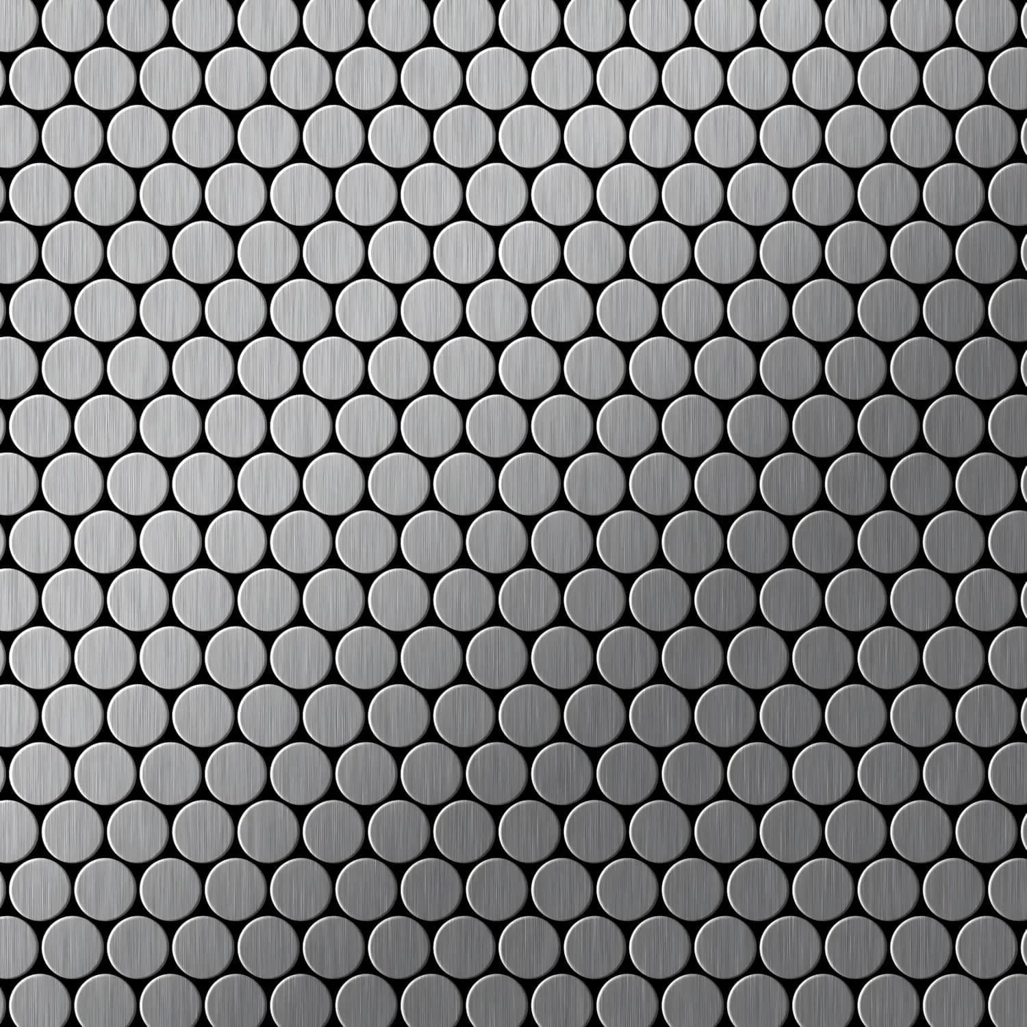 ALLOY Mosaik Fliese Massiv Metall Edelstahl Marine Gebürstet Grau 1