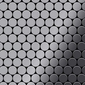 ALLOY Mosaik Fliese Massiv Metall Edelstahl Marine Hochglanz Grau 1