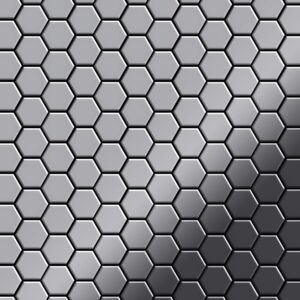 ALLOY Mosaik Fliese Massiv Metall Edelstahl Marine Hochglanz Grau 1