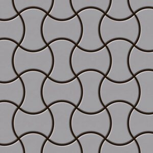 ALLOY Mosaik Fliese Massiv Metall Edelstahl Marine Hochglanz Grau 1