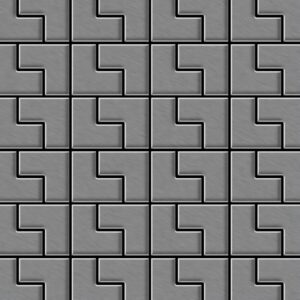 ALLOY Mosaik Fliese Massiv Metall Edelstahl Marine Hochglanz Grau 1