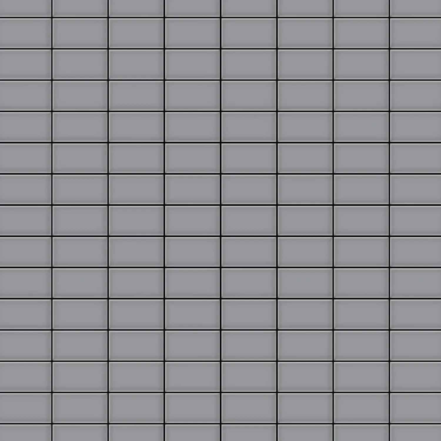 ALLOY Mosaik Fliese Massiv Metall Edelstahl Matt Grau 1