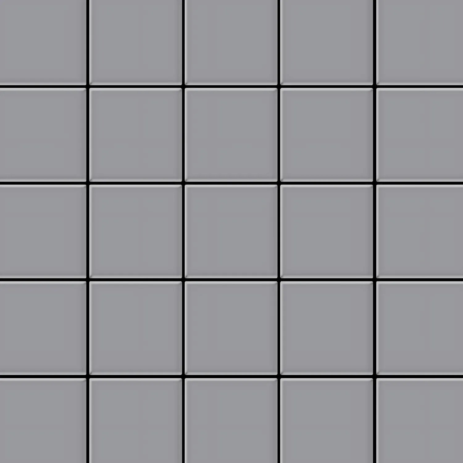 ALLOY Mosaik Fliese Massiv Metall Edelstahl Matt Grau 1