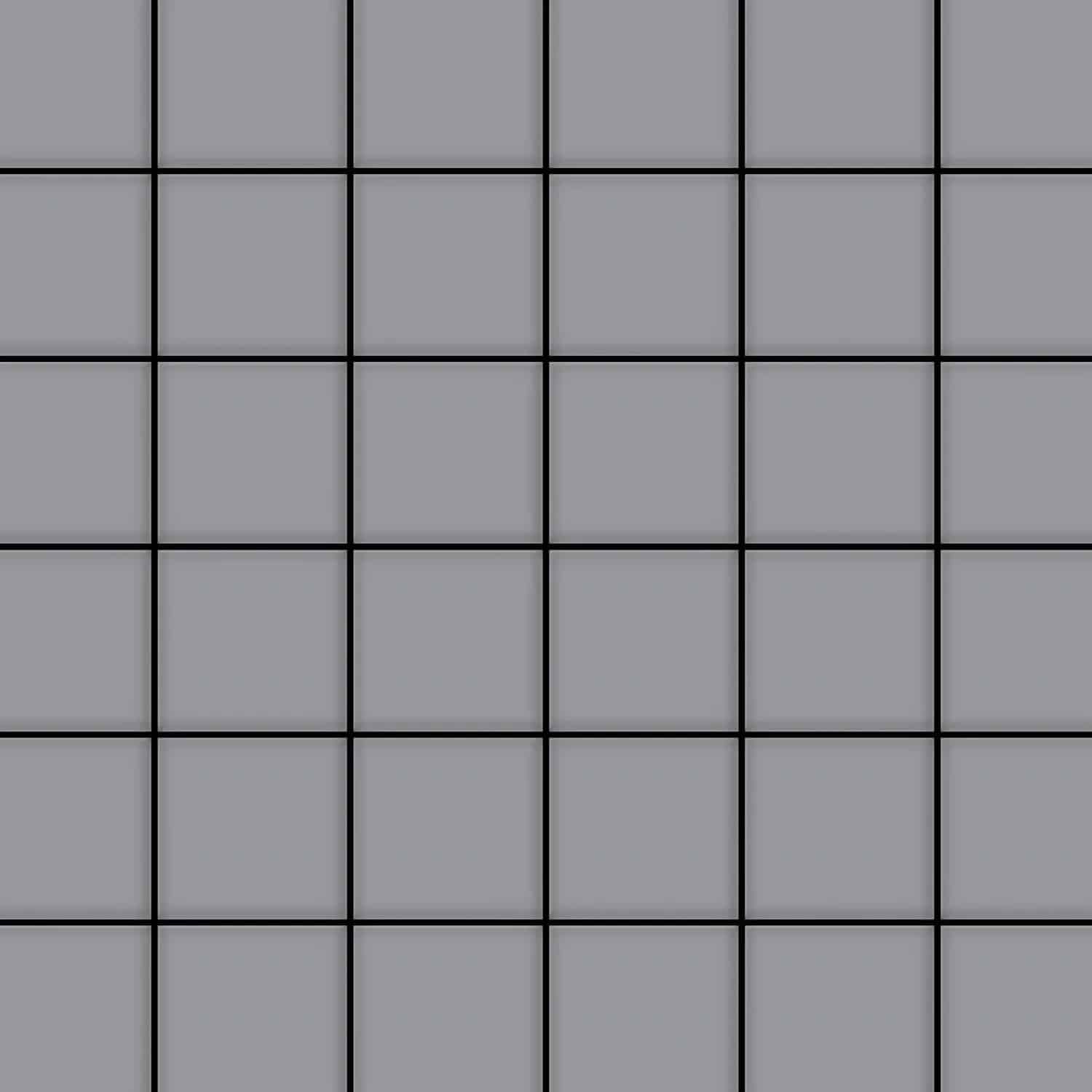 ALLOY Mosaik Fliese Massiv Metall Edelstahl Matt Grau 1