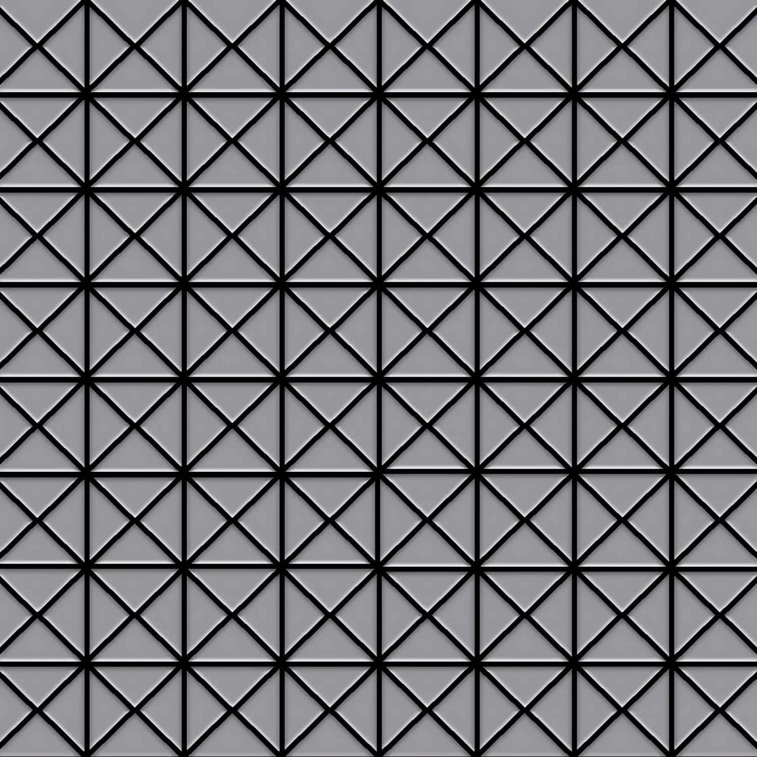 ALLOY Mosaik Fliese Massiv Metall Edelstahl Matt Grau 1