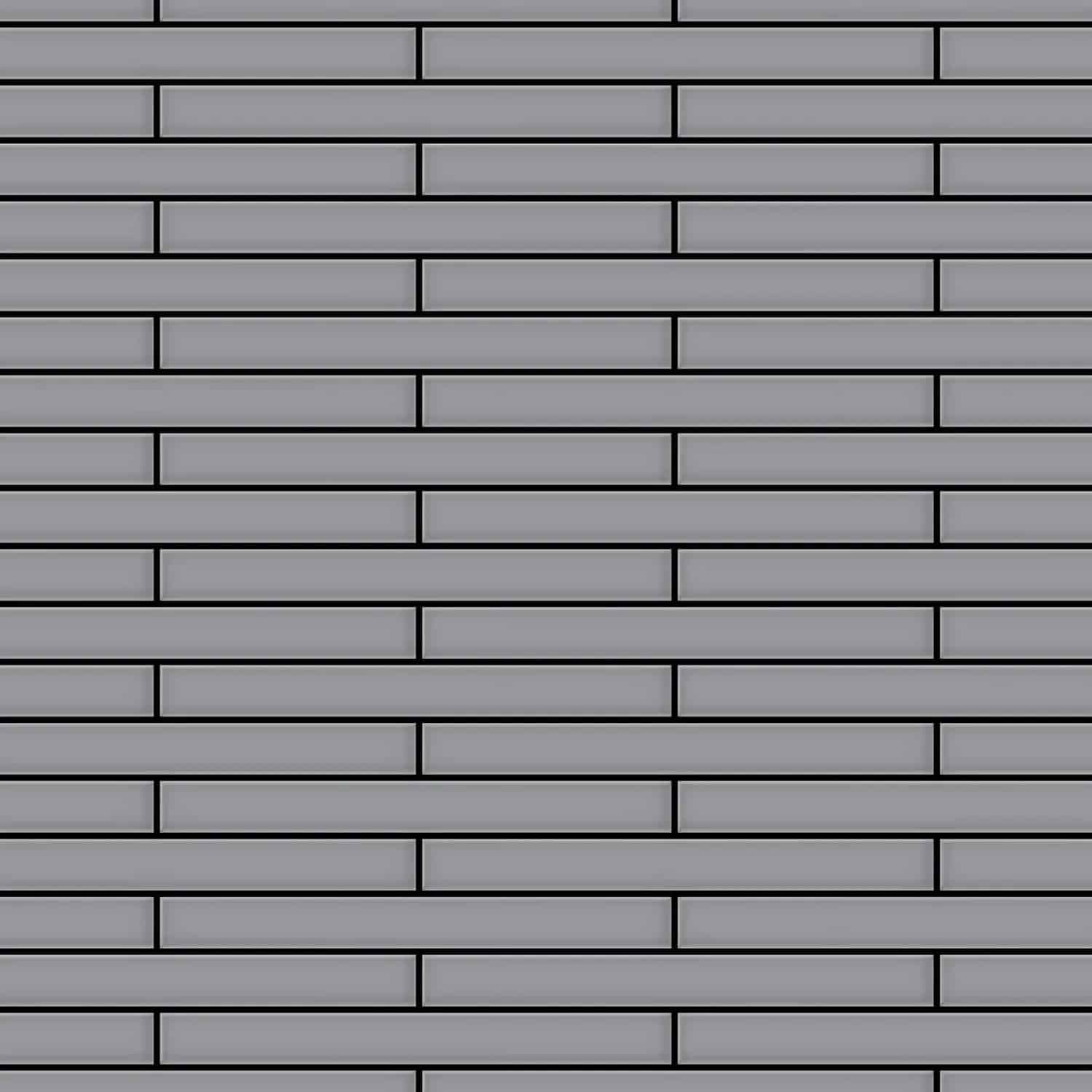 ALLOY Mosaik Fliese Massiv Metall Edelstahl Matt Grau 1