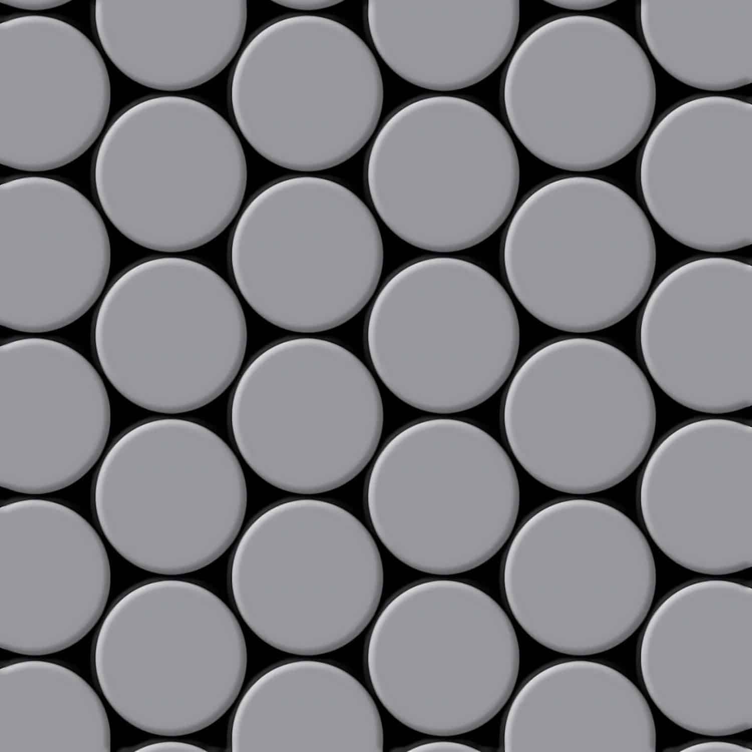 ALLOY Mosaik Fliese Massiv Metall Edelstahl Matt Grau 1