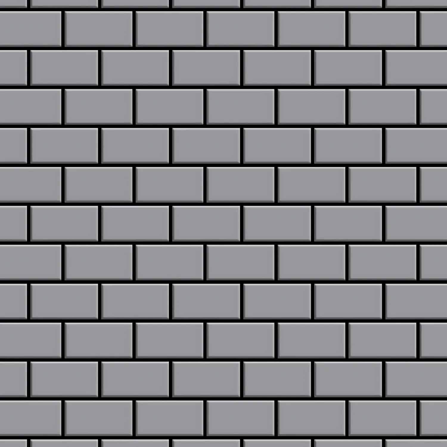 ALLOY Mosaik Fliese Massiv Metall Edelstahl Matt Grau 1