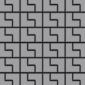 ALLOY Mosaik Fliese Massiv Metall Edelstahl Matt Grau 1