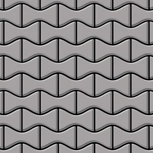 ALLOY Mosaik Fliese Massiv Metall Edelstahl Matt Grau 1