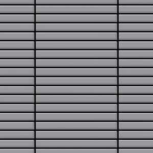 ALLOY Mosaik Fliese Massiv Metall Edelstahl Matt Grau 1