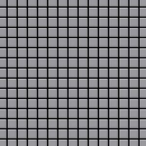 ALLOY Mosaik Fliese Massiv Metall Edelstahl Matt Grau 1