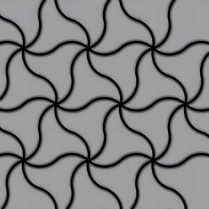 ALLOY Mosaik Fliese Massiv Metall Edelstahl Matt Grau 1