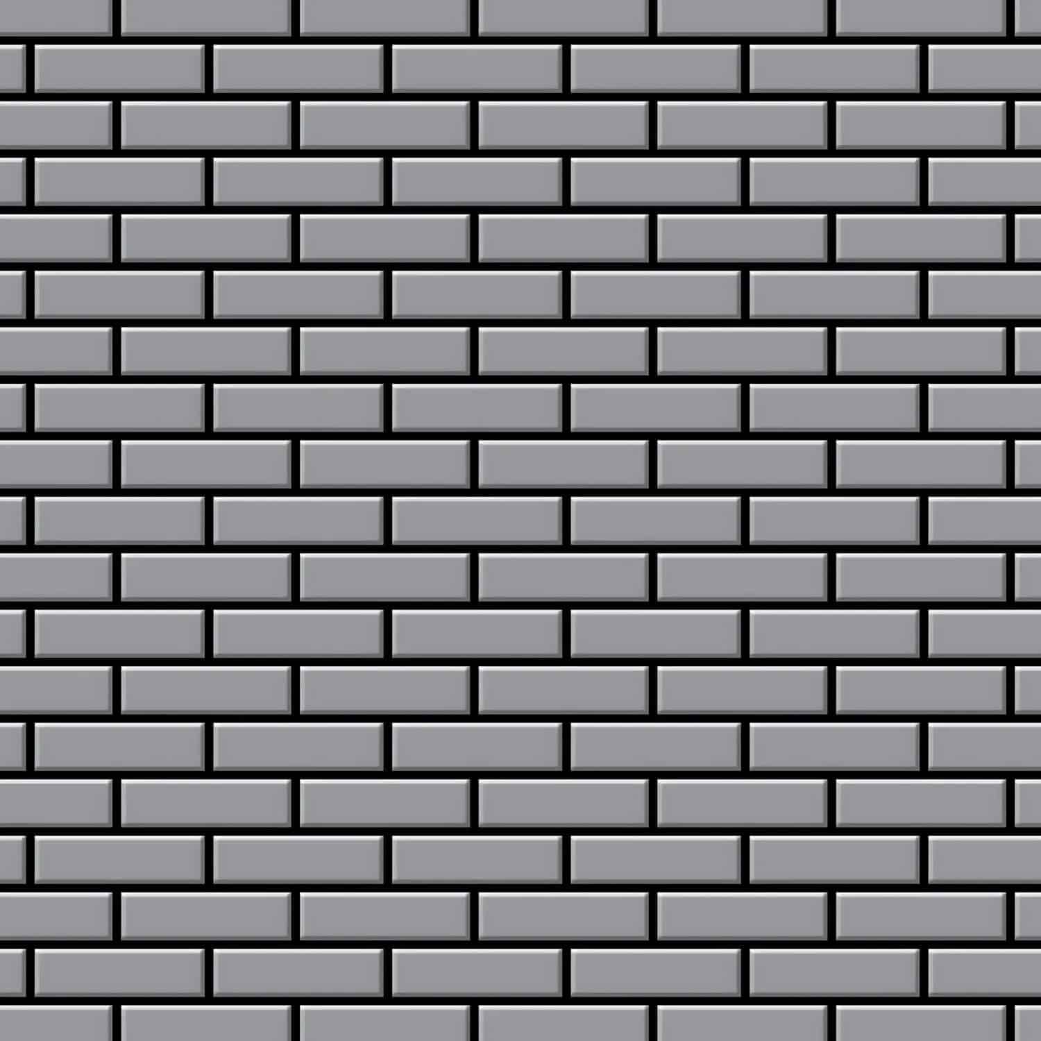ALLOY Mosaik Fliese Massiv Metall Edelstahl Matt Grau 1