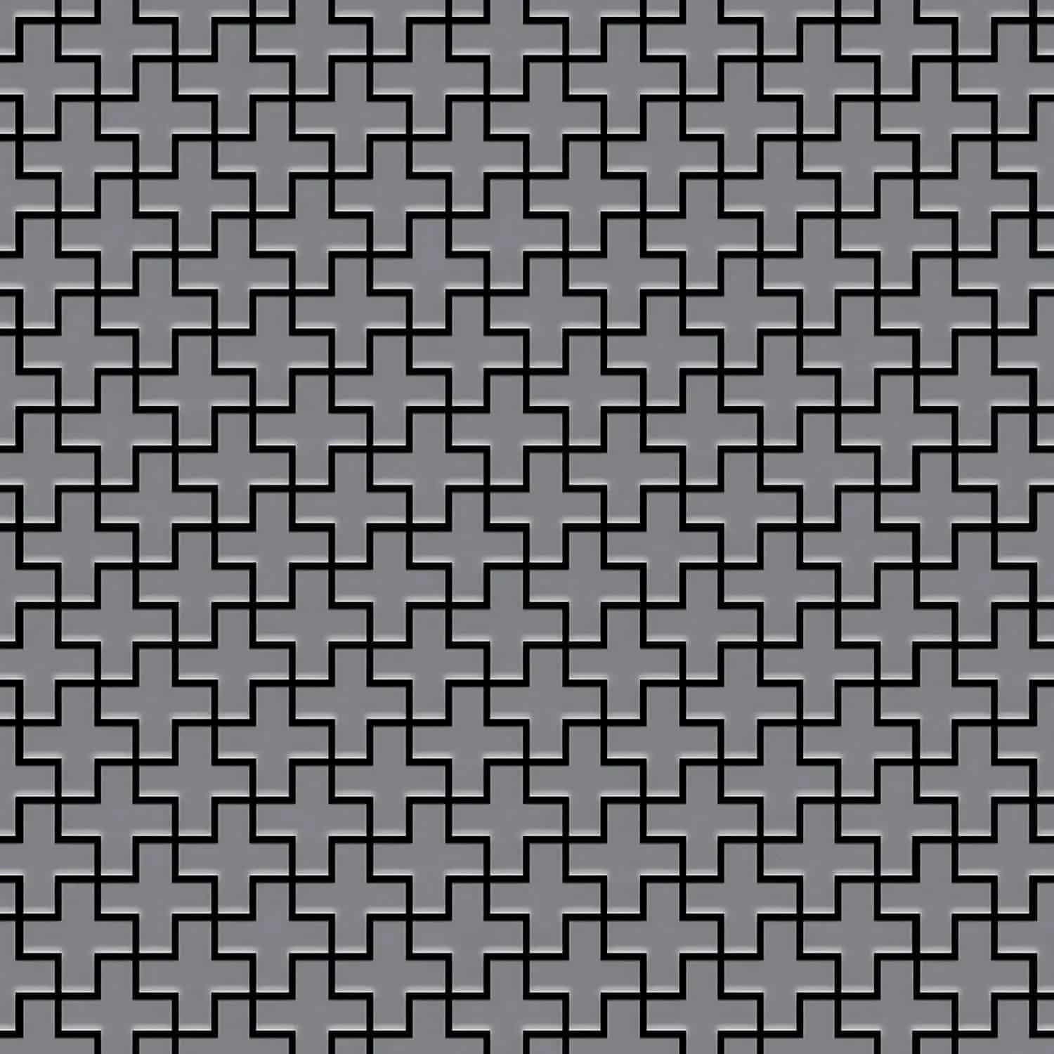 ALLOY Mosaik Fliese Massiv Metall Edelstahl Matt Grau 1