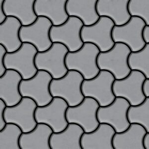 ALLOY Mosaik Fliese Massiv Metall Edelstahl Matt Grau 1