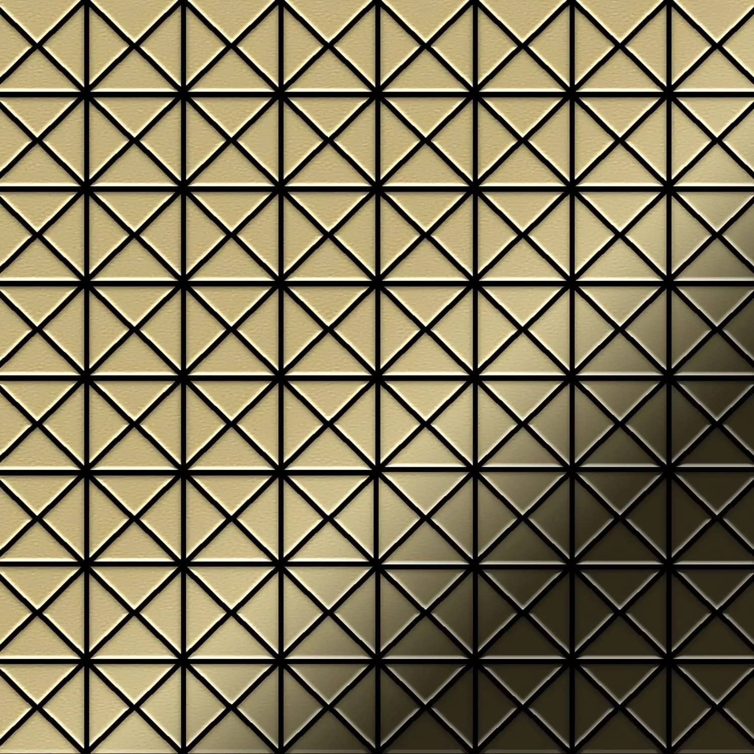 ALLOY Mosaik Fliese Massiv Metall Messing Gewalzt Gold 1