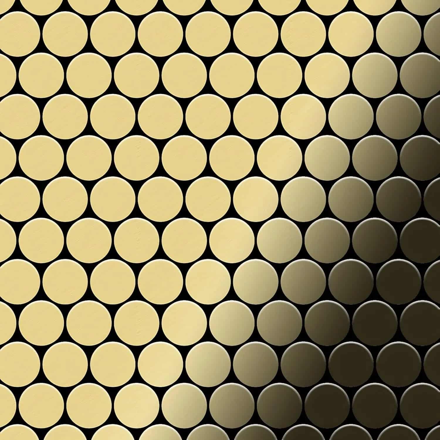 ALLOY Mosaik Fliese Massiv Metall Messing Gewalzt Gold 1