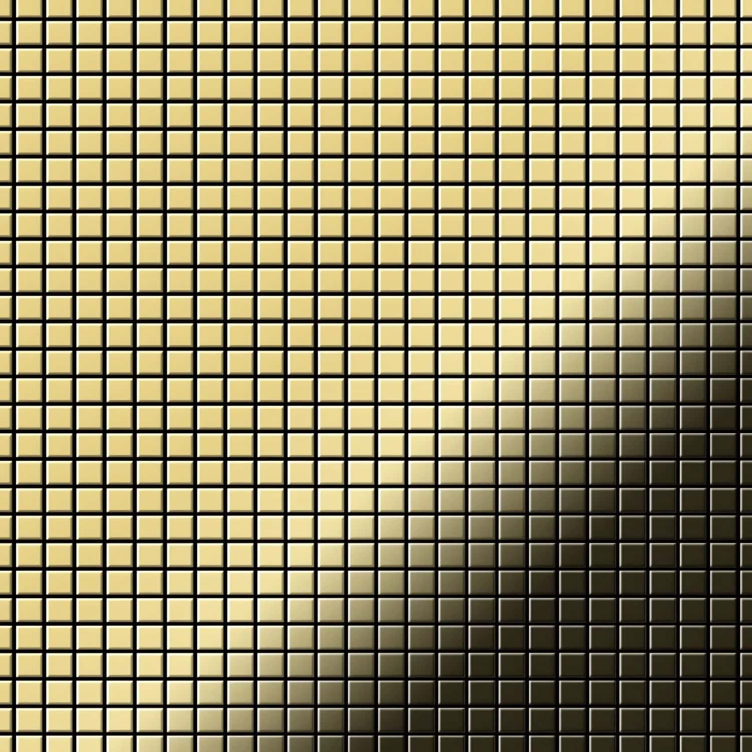 ALLOY Mosaik Fliese Massiv Metall Messing Gewalzt Gold 1
