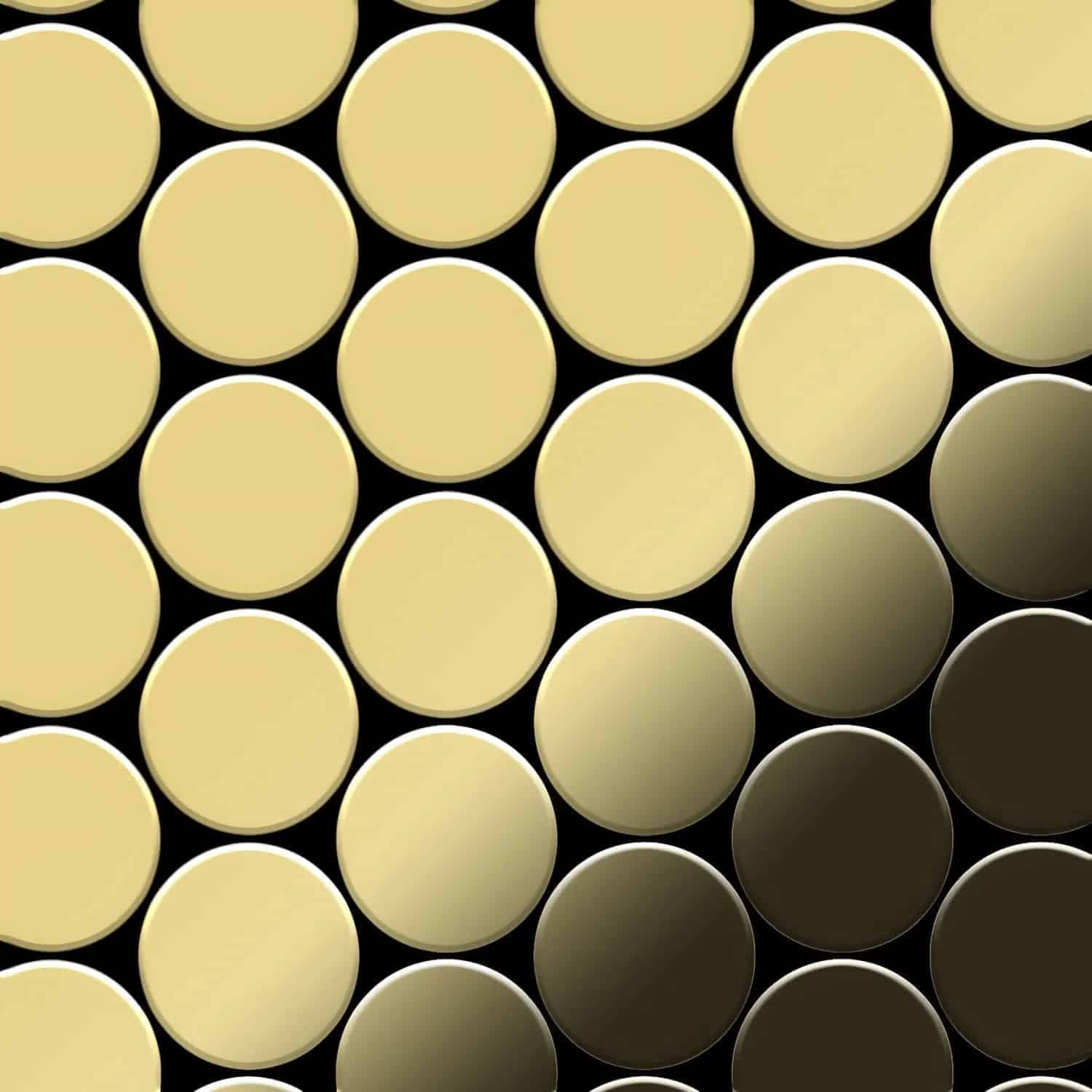 ALLOY Mosaik Fliese Massiv Metall Messing Gewalzt Gold 1