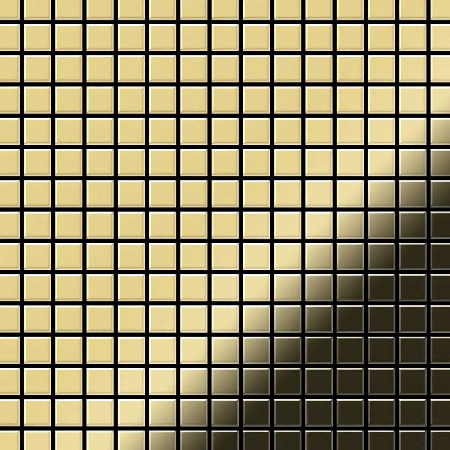 ALLOY Mosaik Fliese Massiv Metall Messing Gewalzt Gold 1