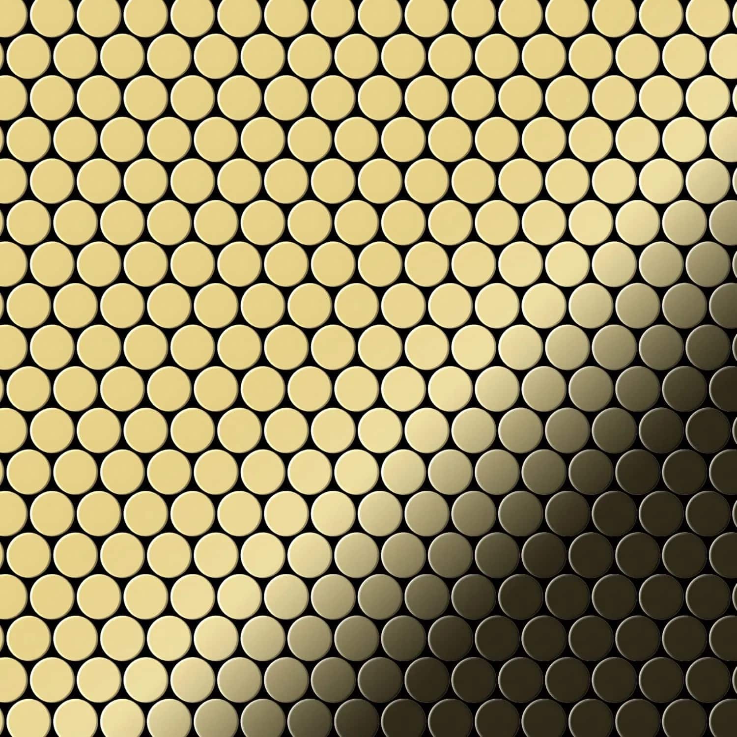 ALLOY Mosaik Fliese Massiv Metall Messing Gewalzt Gold 1