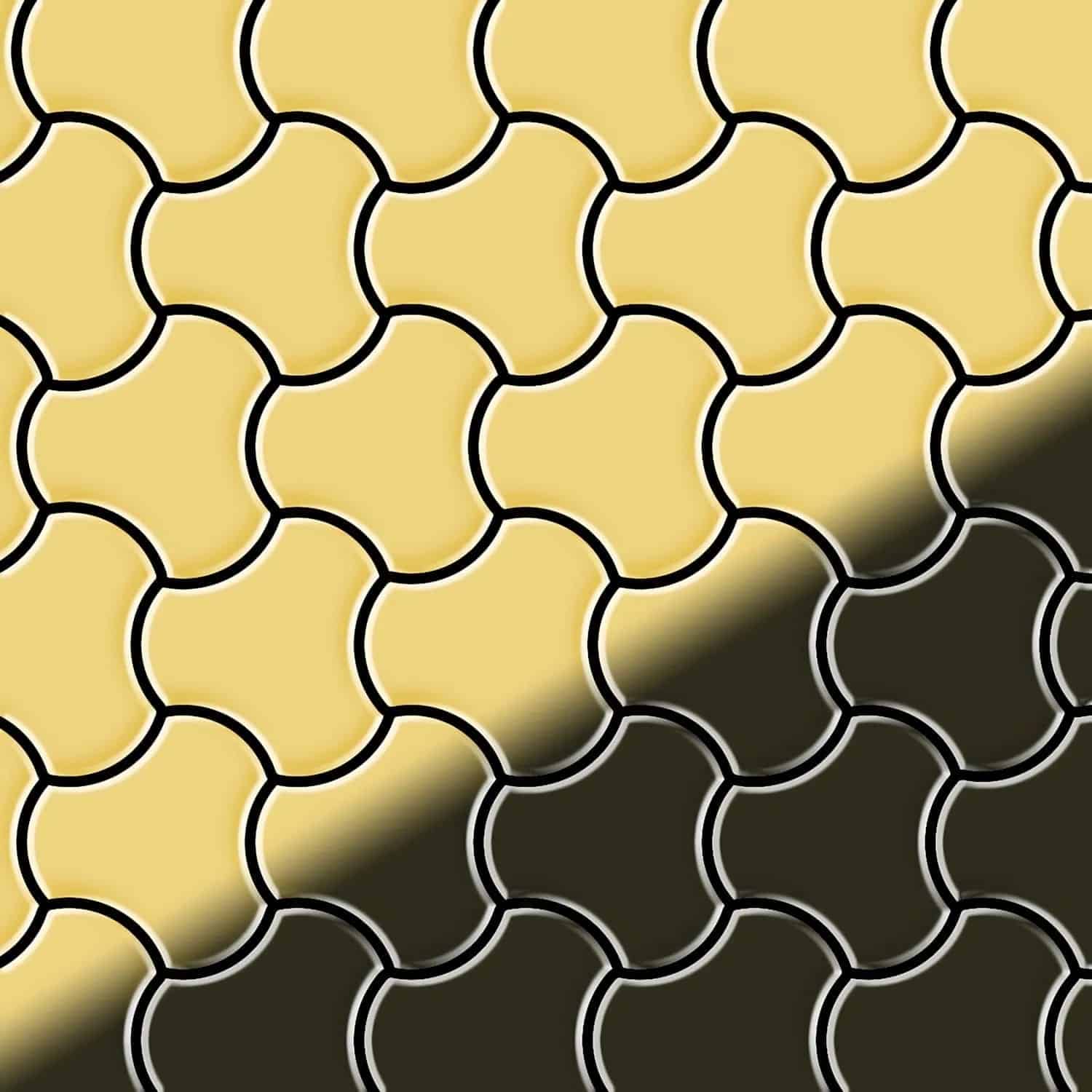 ALLOY Mosaik Fliese Massiv Metall Messing Gewalzt Gold 1