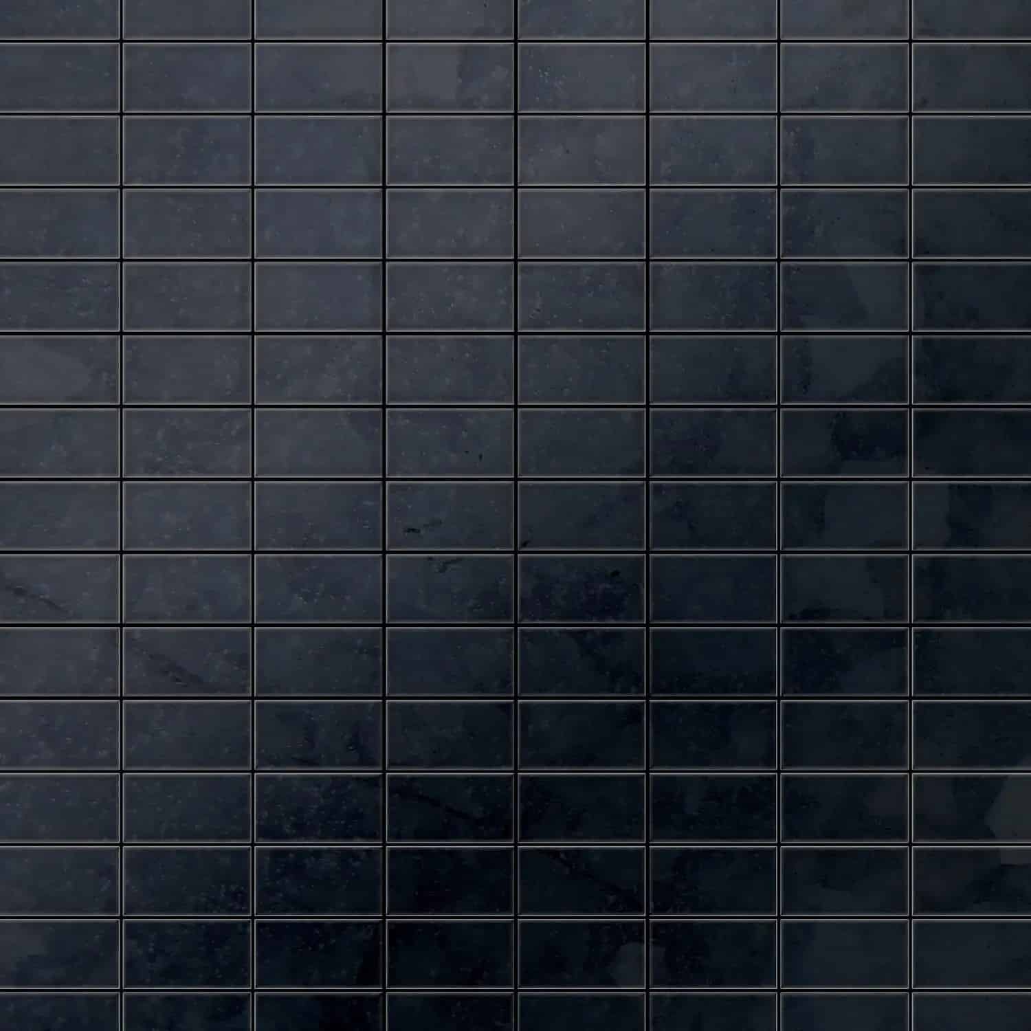 ALLOY Mosaik Fliese Massiv Metall Rohstahl Gewalzt Grau 1