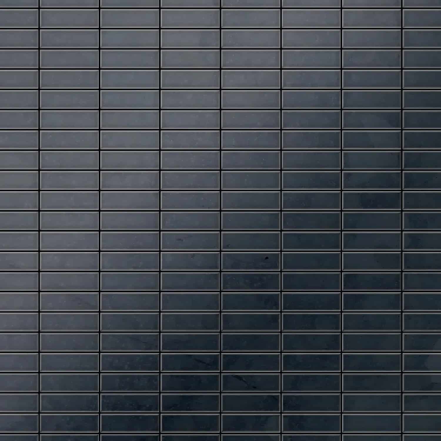 ALLOY Mosaik Fliese Massiv Metall Rohstahl Gewalzt Grau 1