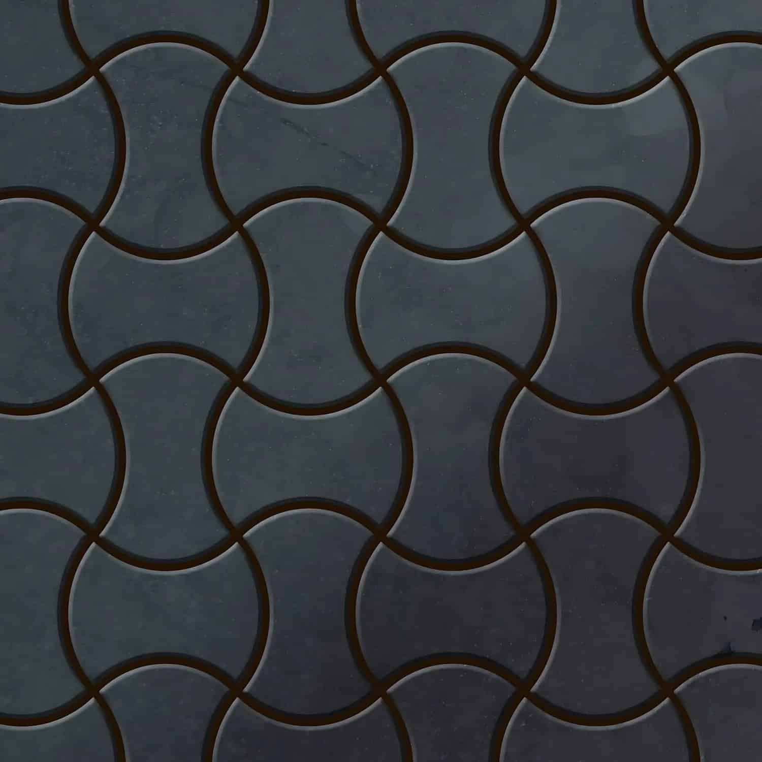 ALLOY Mosaik Fliese Massiv Metall Rohstahl Gewalzt Grau 1