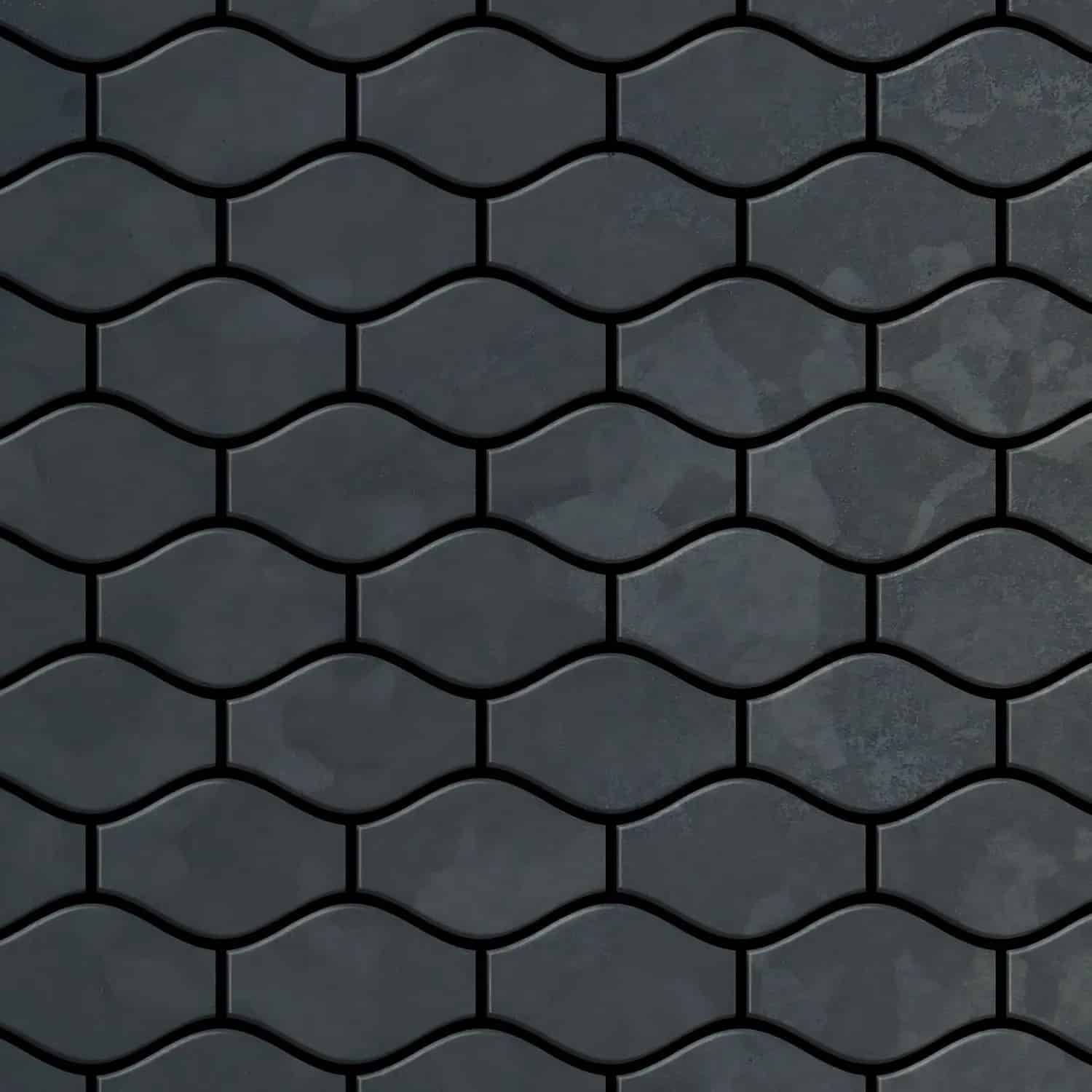 ALLOY Mosaik Fliese Massiv Metall Rohstahl Gewalzt Grau 1