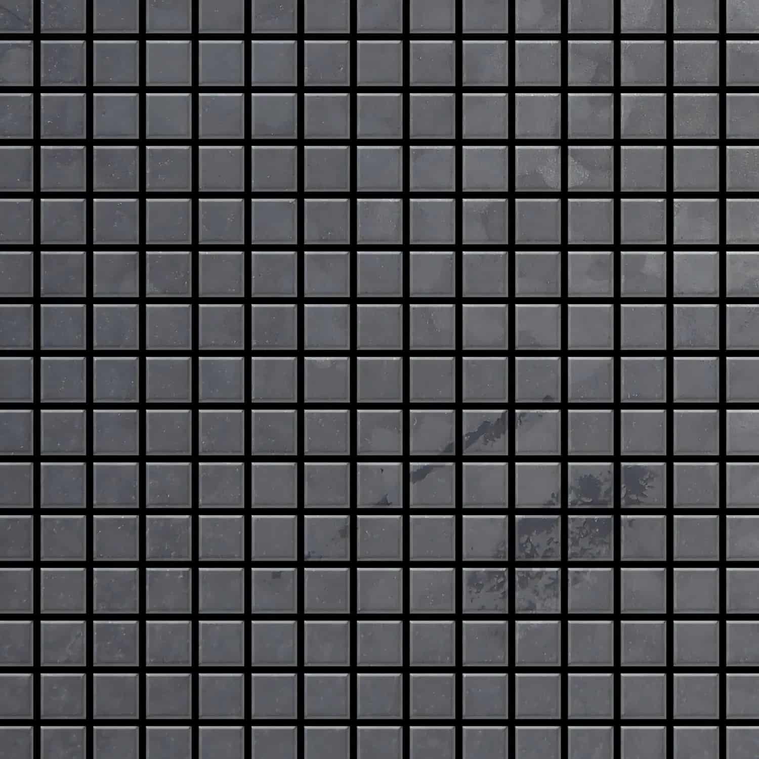 ALLOY Mosaik Fliese Massiv Metall Rohstahl Gewalzt Grau 1