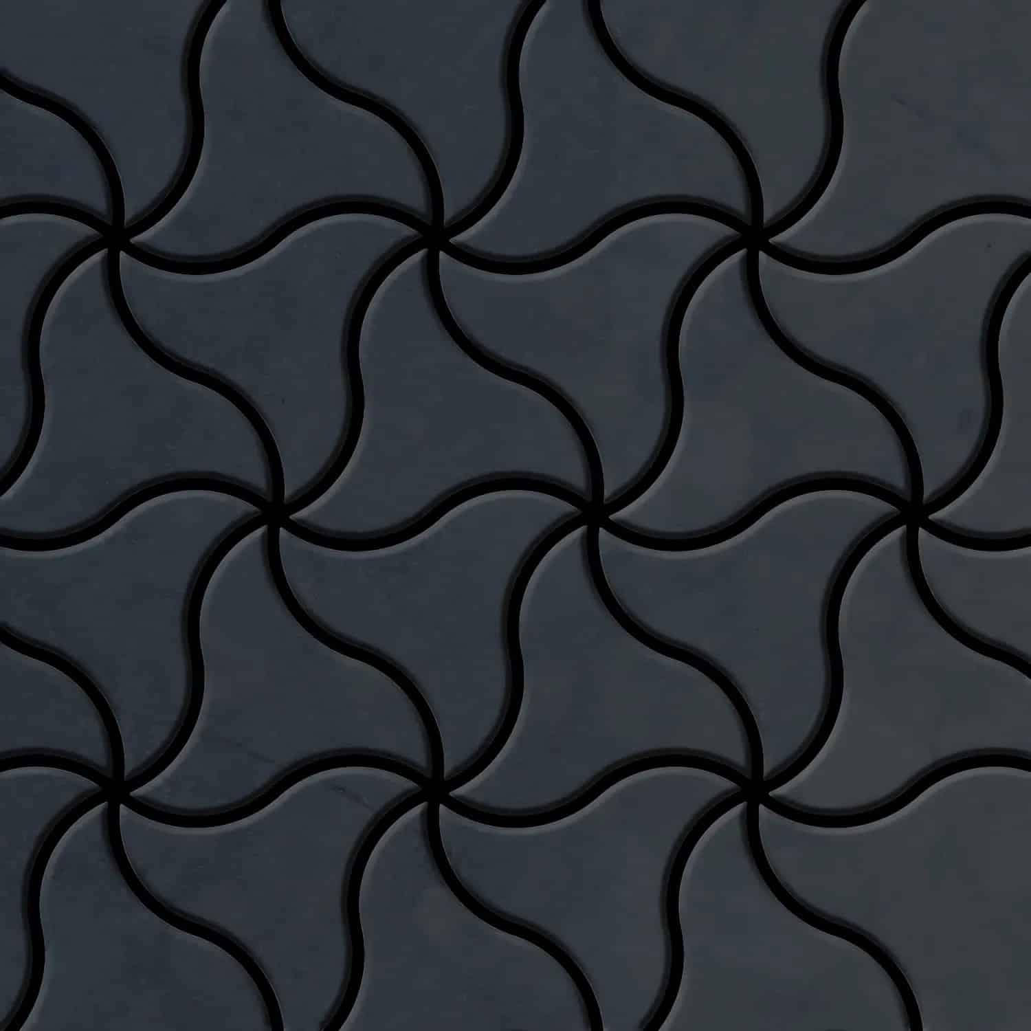 ALLOY Mosaik Fliese Massiv Metall Rohstahl Gewalzt Grau 1
