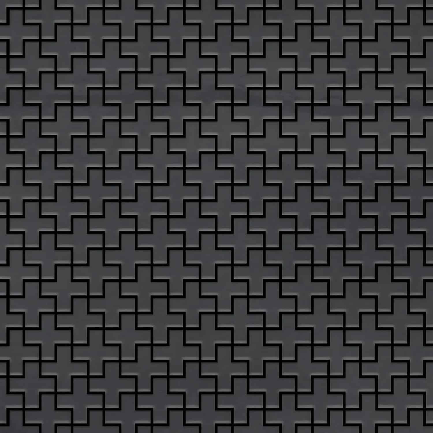ALLOY Mosaik Fliese Massiv Metall Rohstahl Gewalzt Grau 1