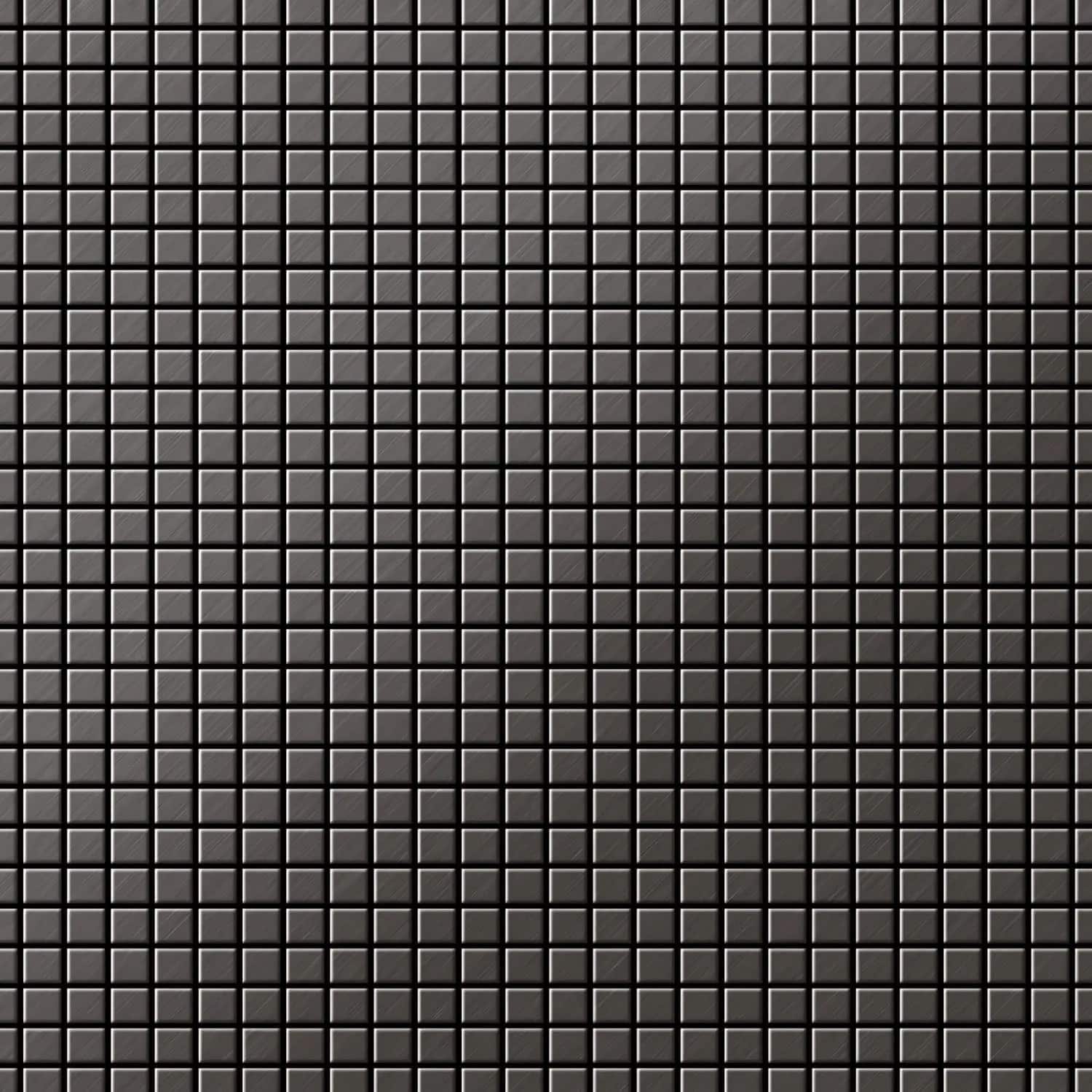 ALLOY Mosaik Fliese Massiv Metall Titan Gebürstet Dunkelgrau 1