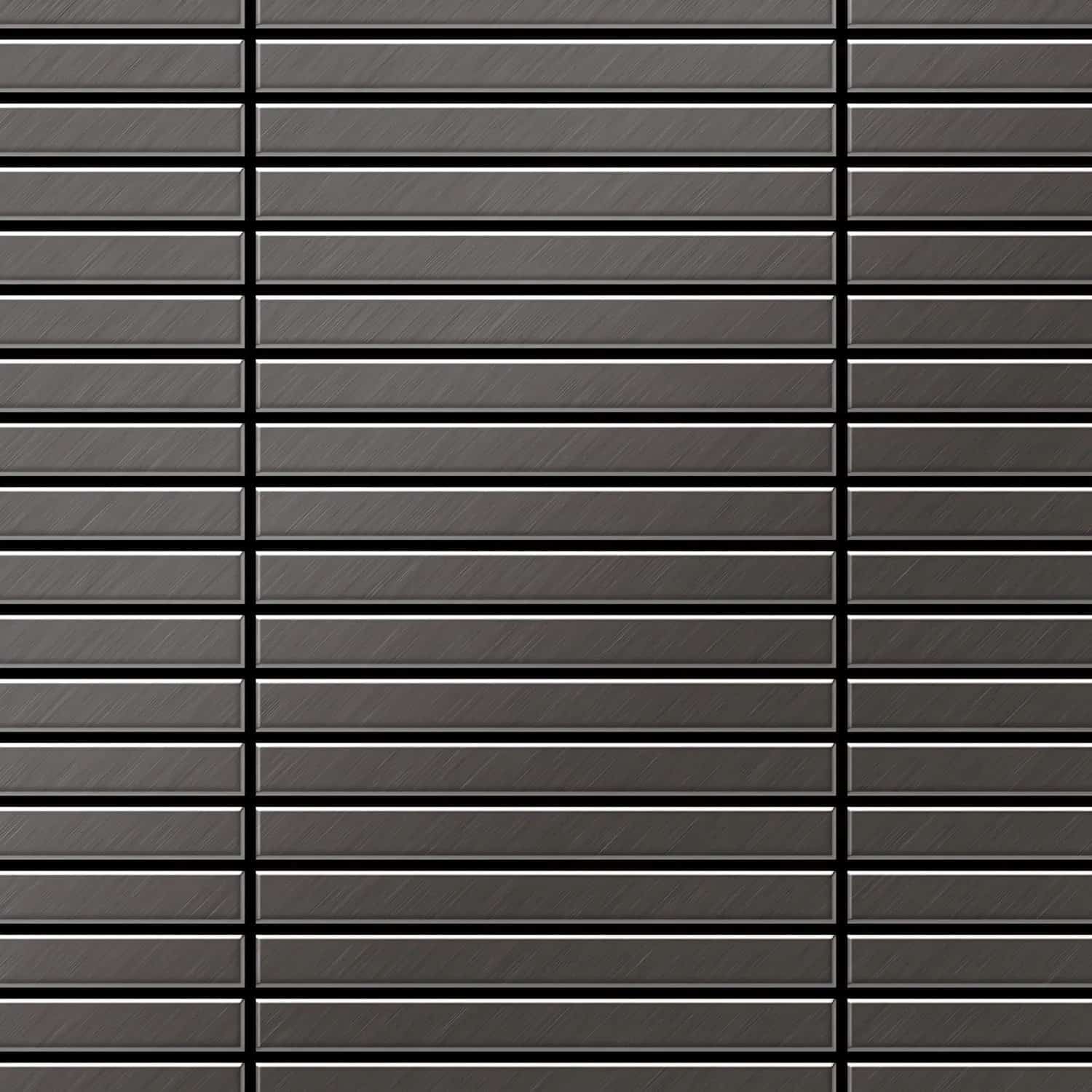 ALLOY Mosaik Fliese Massiv Metall Titan Gebürstet Dunkelgrau 1